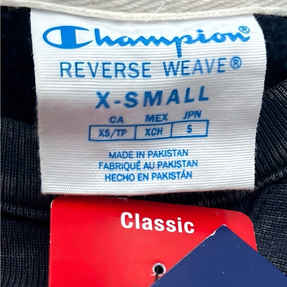 Champion Reverse Weave Steamboat Colorado Distressed Sweatshirt Men XS Blue NWT - Picture 6 of 7